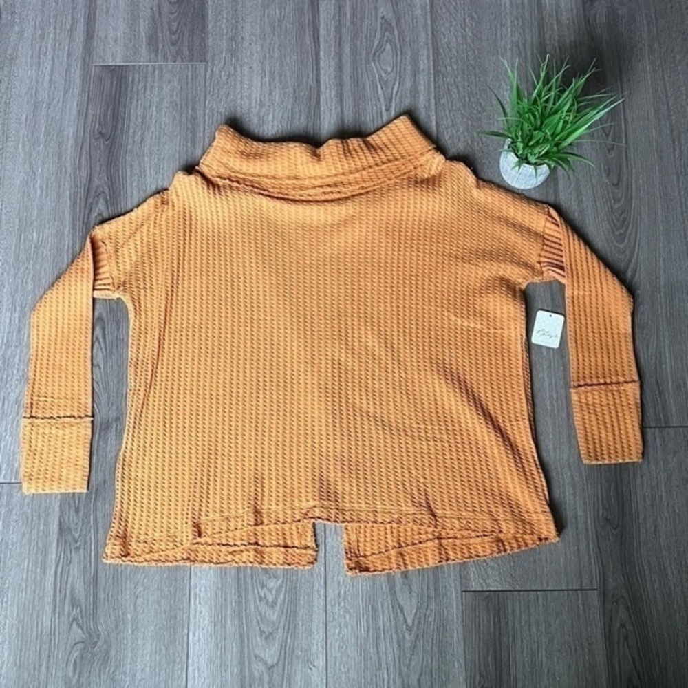 Free People Waffle Knit Surplice Back Top In Canyon Moon Size Extra Small